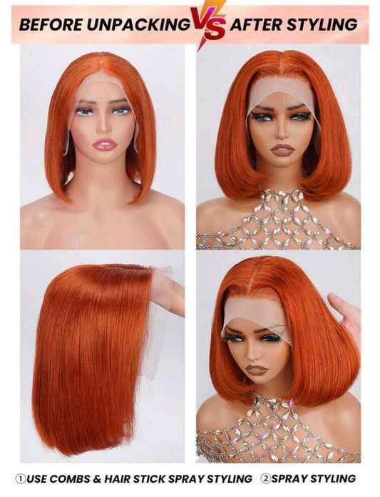 13x4 frontal wig(orange)