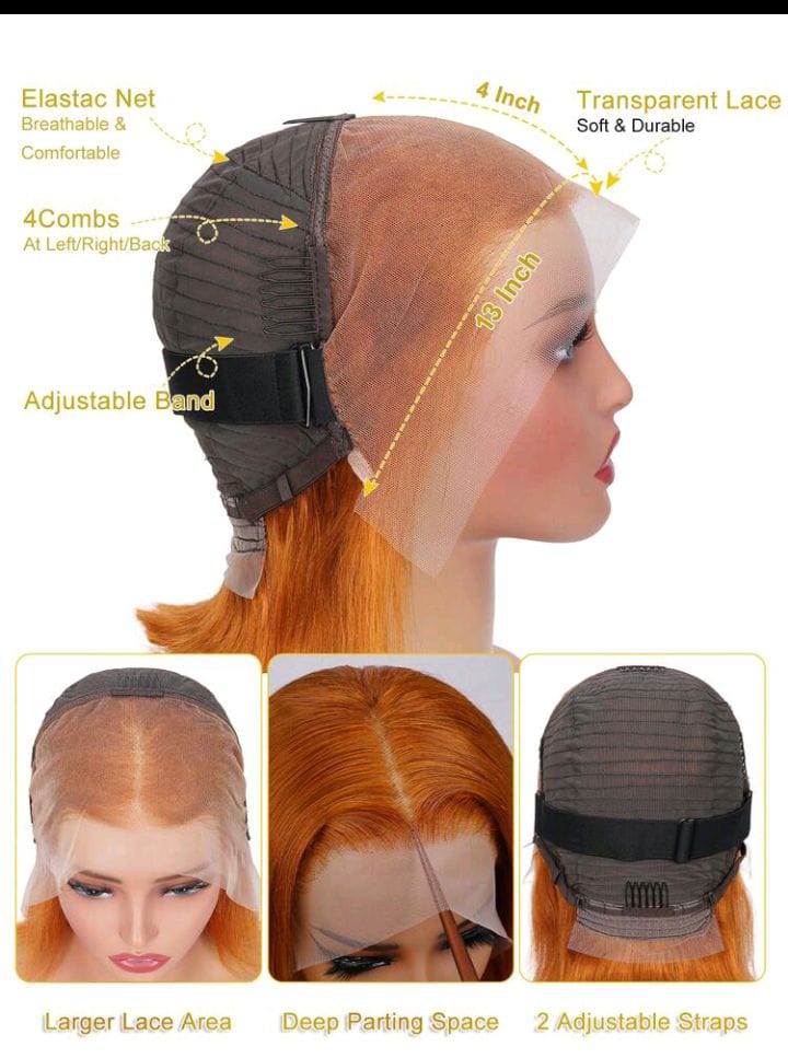 13x4 frontal wig(orange)